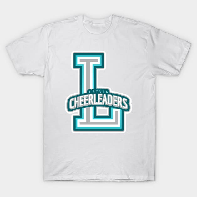 Latvia Cheerleader T-Shirt by Tip Top Tee's